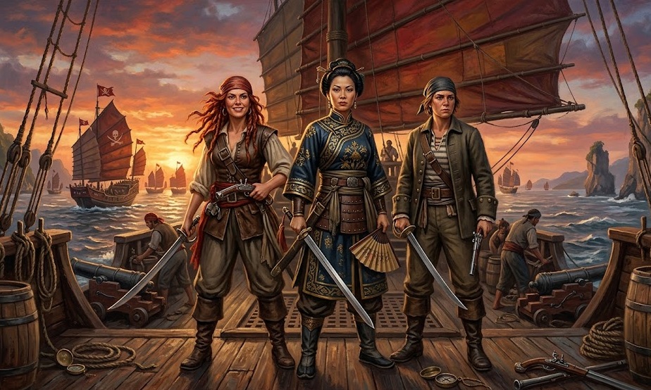 Anne Bonny, Mary Read e Zheng Yi Sao as três mulheres piratas